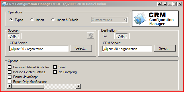 Microsoft CRM Configuration Manager Sync Customization