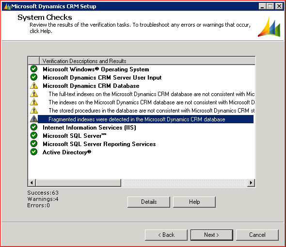 CRM 2011 Upgrade Verification Results